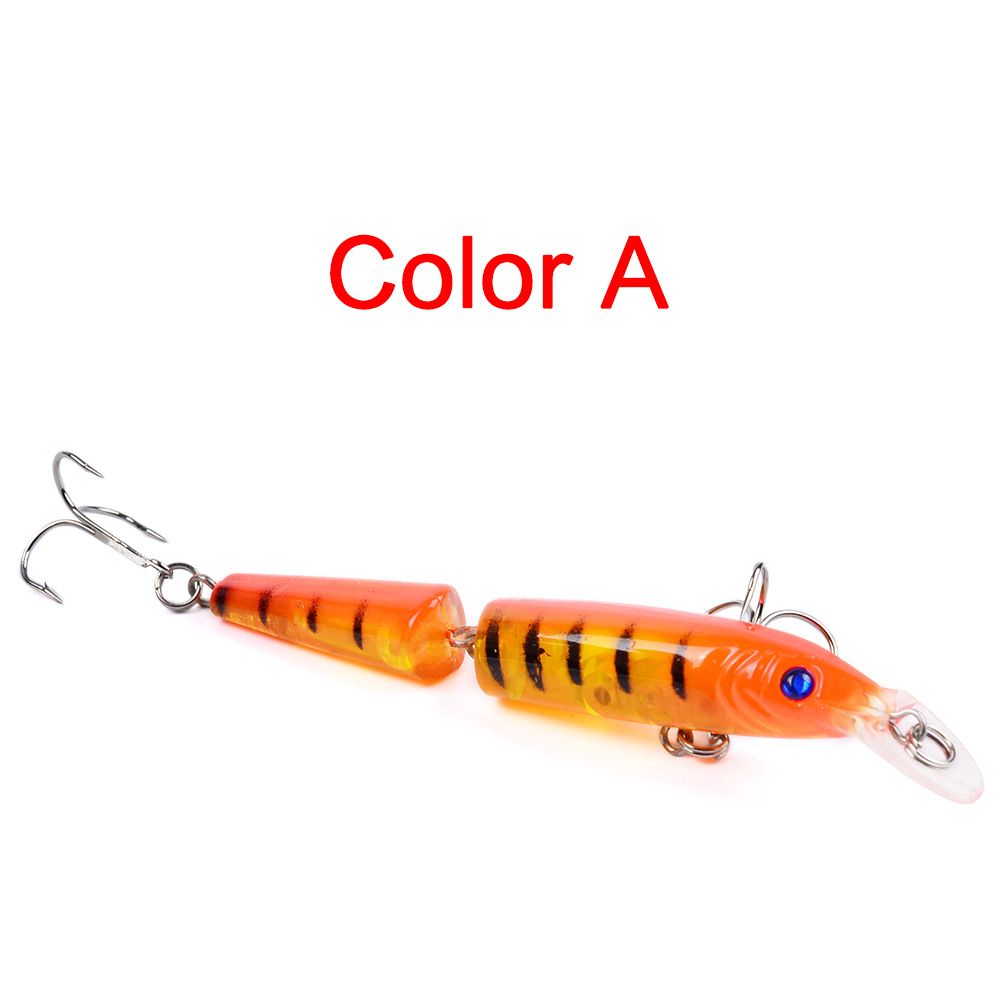 An orange two-section jointed crankbait