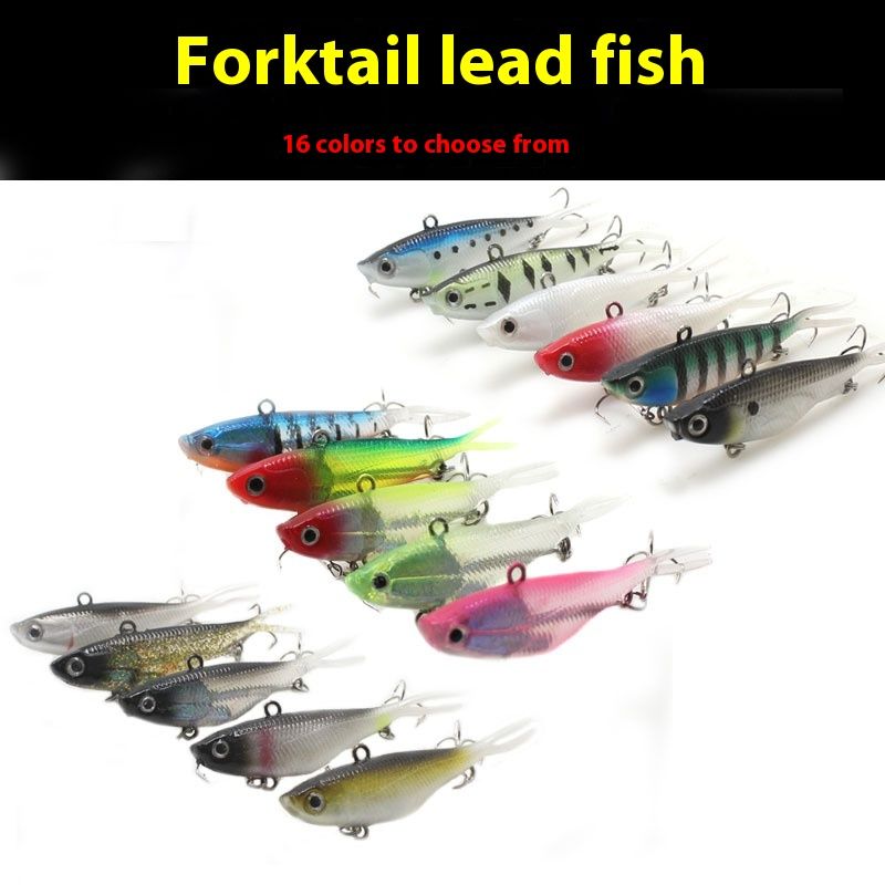 Several soft VIB lures in different colours